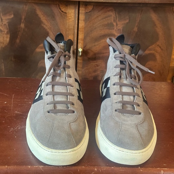 Bally Vita Parcours Suede Checked Skater Sneakers - Picture 1 of 8